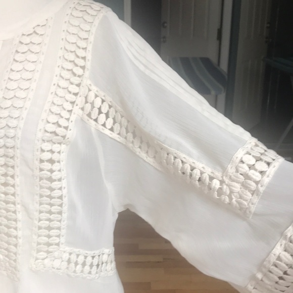 EUC DANIEL RAINN SHEER BLOUSON BLOUSE - Picture 3 of 8